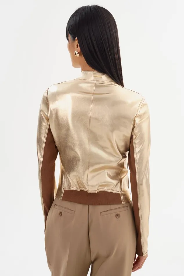 Women CHAPIN Reversible Leather Bomber Luggagegold LAMARQUE Bombers Women CHAPIN Reversible Leather Bomber Luggagegold LAMARQUE Bombers