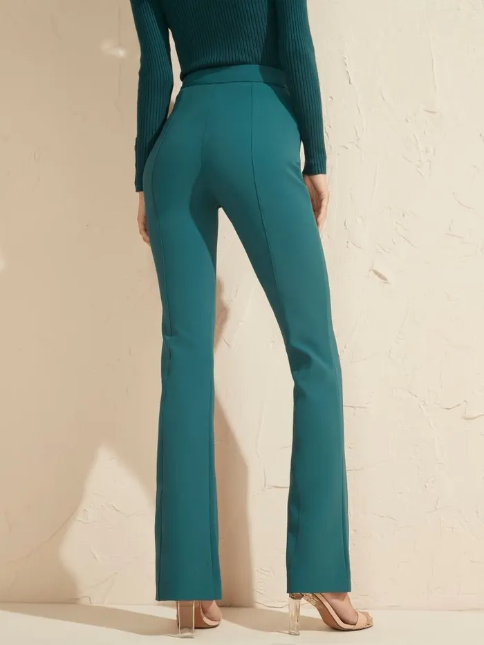 Women Chloe Flared Pant Regal Teal Multi Bottoms GUESS Women Chloe Flared Pant Regal Teal Multi Bottoms GUESS