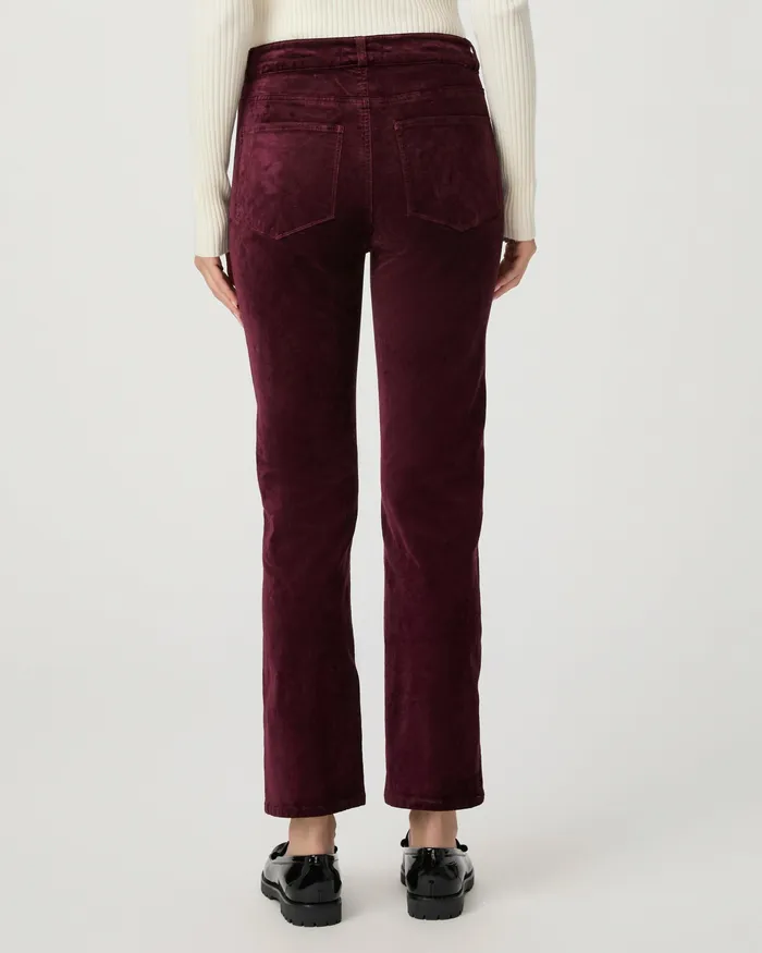 Women Cindy Straight Pant 8211 Dark Oxblood Velvet Pants PAIGE Women Cindy Straight Pant 8211 Dark Oxblood Velvet Pants PAIGE