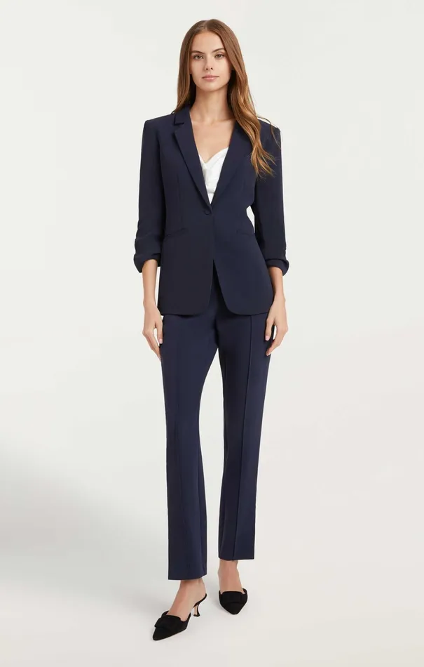 Women Cinq Sept Blazers Crepe Khloe Blazer Navy