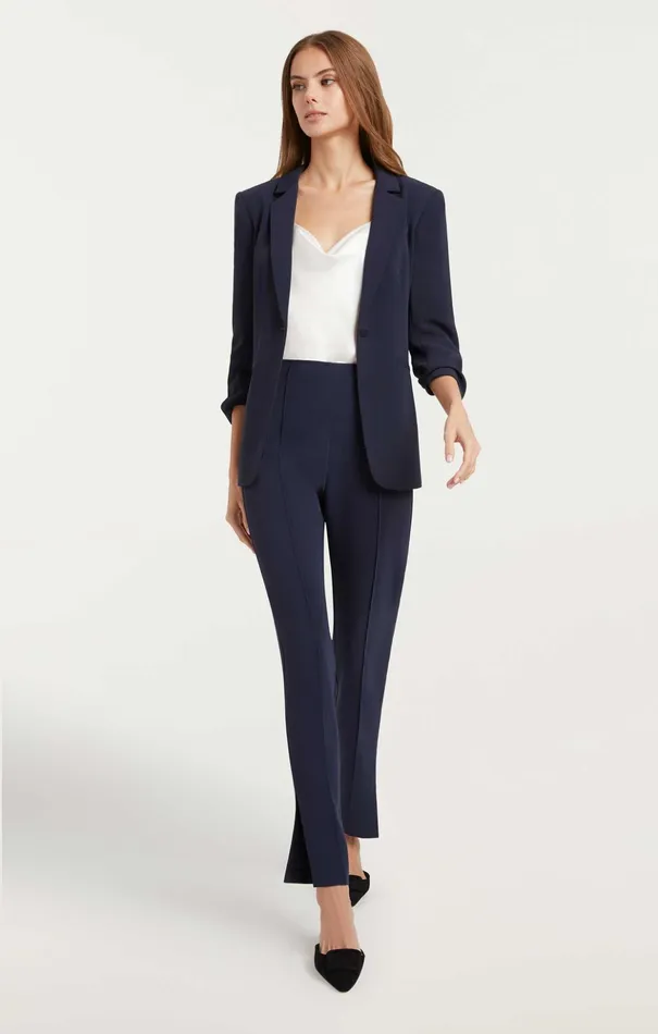 Women Cinq Sept Blazers Crepe Khloe Blazer Navy