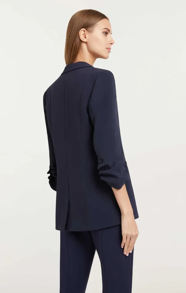 Women Cinq Sept Blazers Crepe Khloe Blazer Navy
