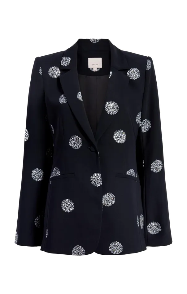 Women Cinq Sept Blazers Crystal Dot Karlie Blazer Blacksilver