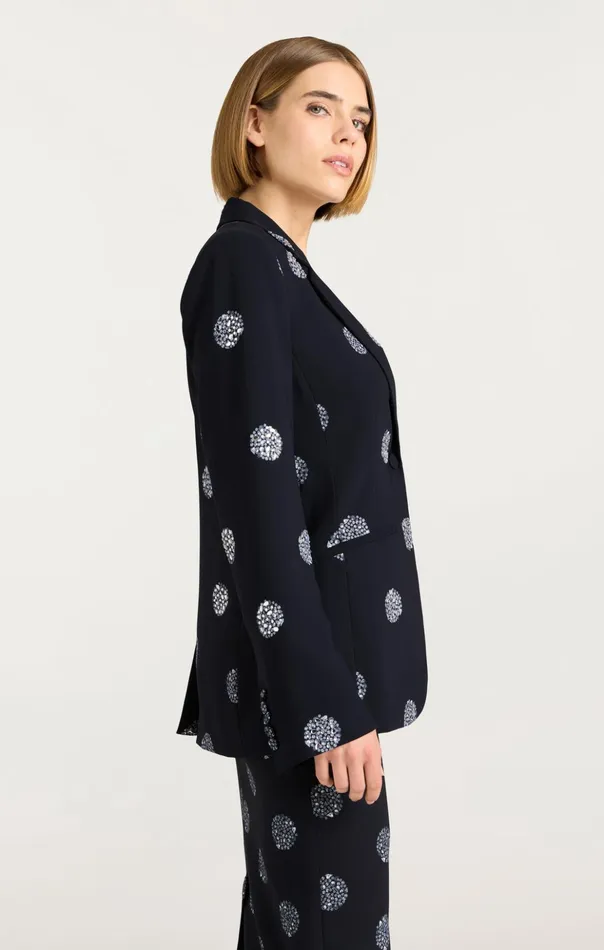 Women Cinq Sept Blazers Crystal Dot Karlie Blazer Blacksilver
