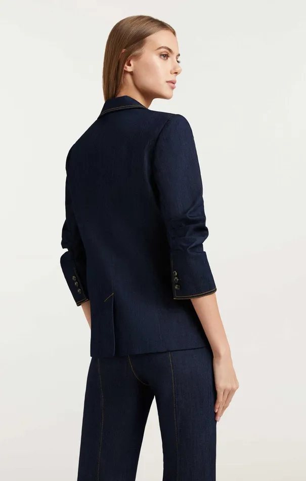 Women Cinq Sept Blazers Denim Khloe Blazer Indigo