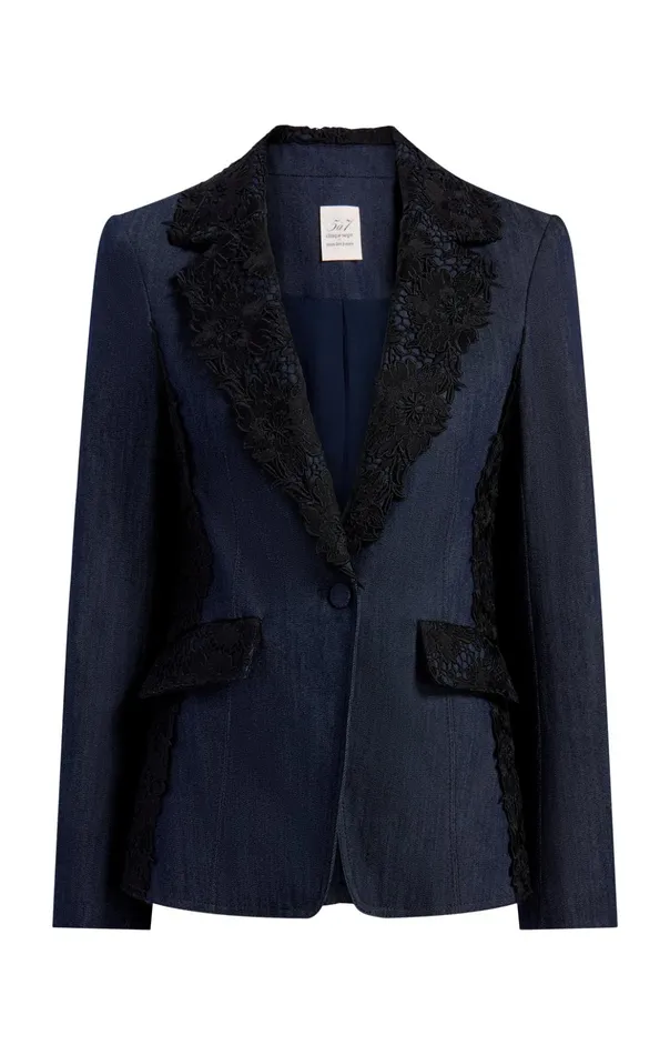 Women Cinq Sept Blazers Laney Jacket Indigo