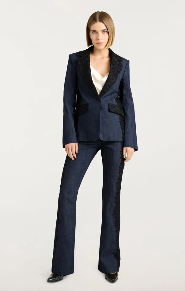 Women Cinq Sept Blazers Laney Jacket Indigo