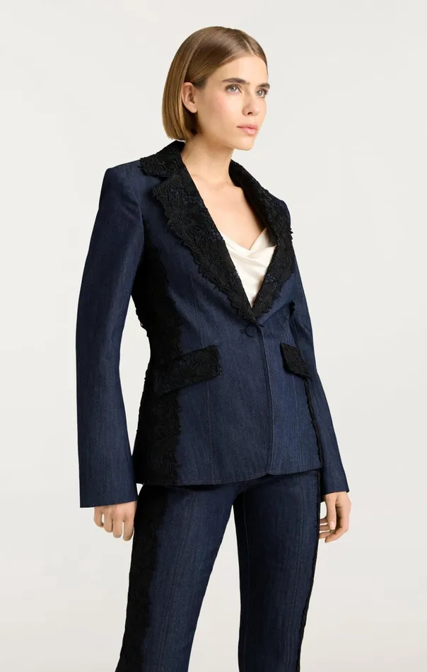 Women Cinq Sept Blazers Laney Jacket Indigo