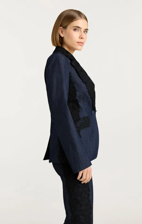 Women Cinq Sept Blazers Laney Jacket Indigo