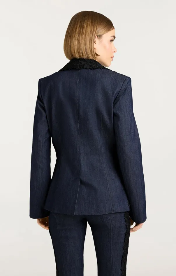 Women Cinq Sept Blazers Laney Jacket Indigo