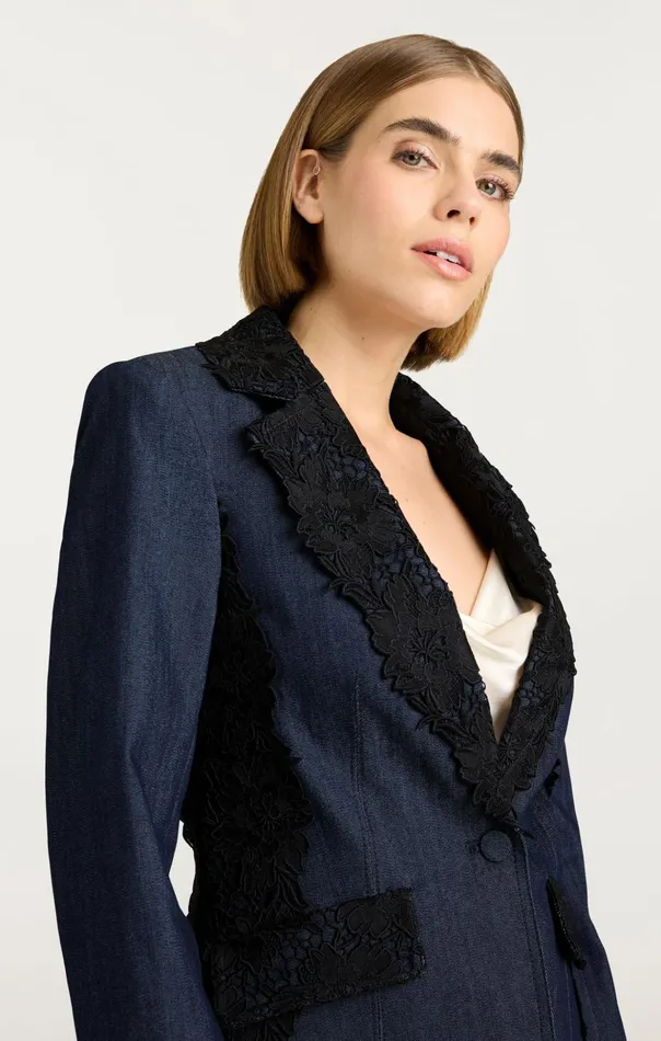 Women Cinq Sept Blazers Laney Jacket Indigo