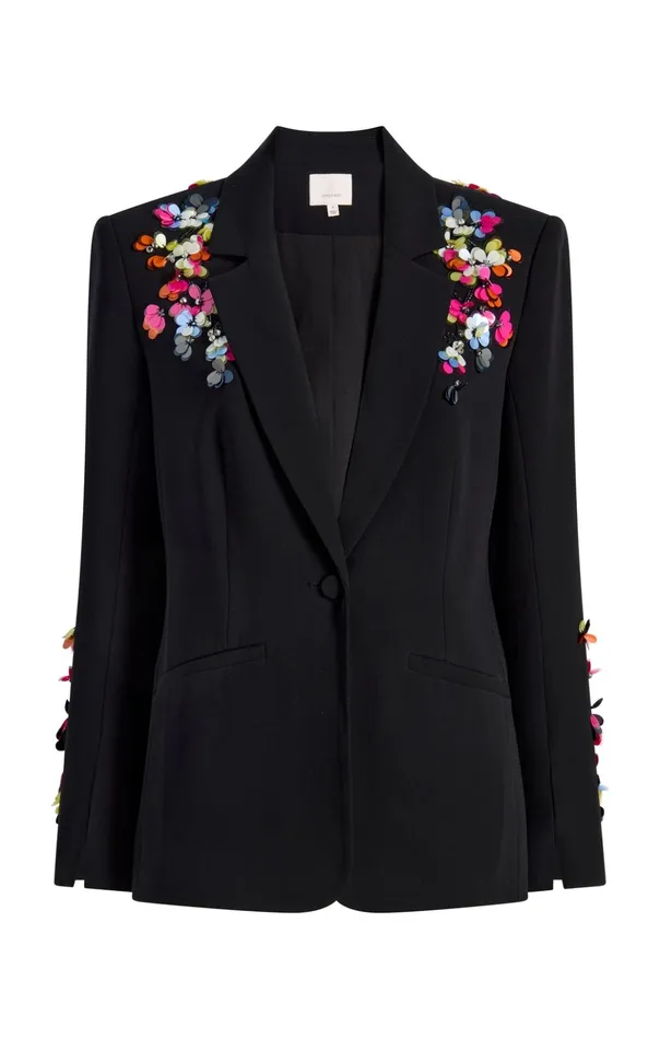 Women Cinq Sept Blazers Paillette Vines Cheyenne Blazer Blackmulti