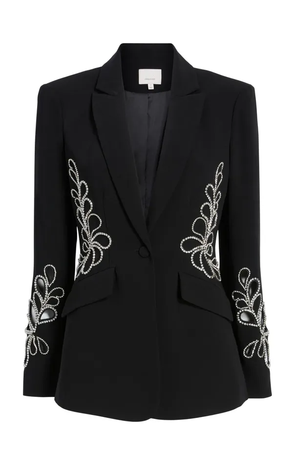 Women Cinq Sept Blazers Rhinestone Paisley Cheyenne Blazer Black