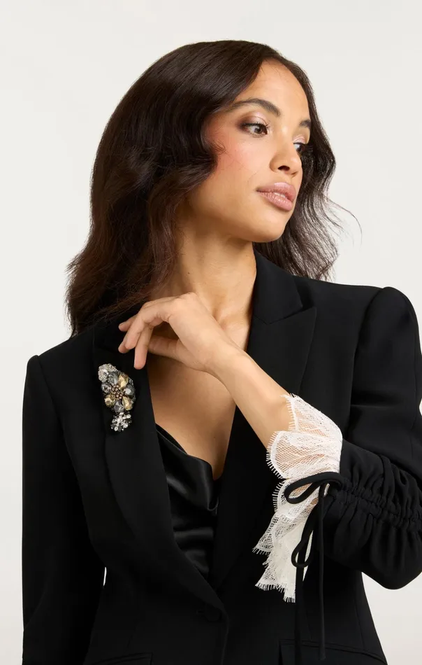 Women Cinq Sept Blazers Roxie Blazer Blackivory