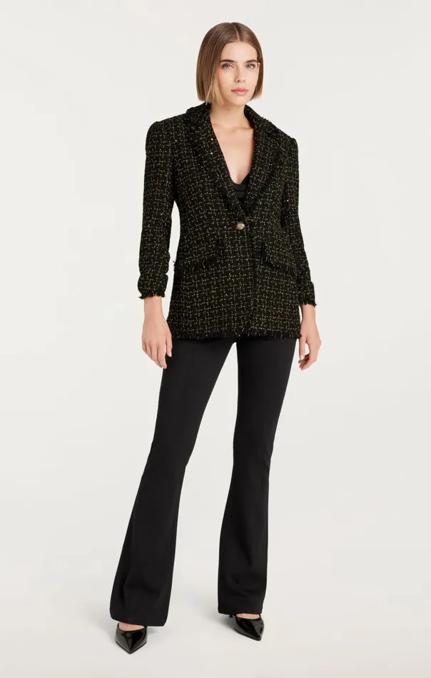Women Cinq Sept Blazers Sylvie Boucle Khloe Blazer Blackgold