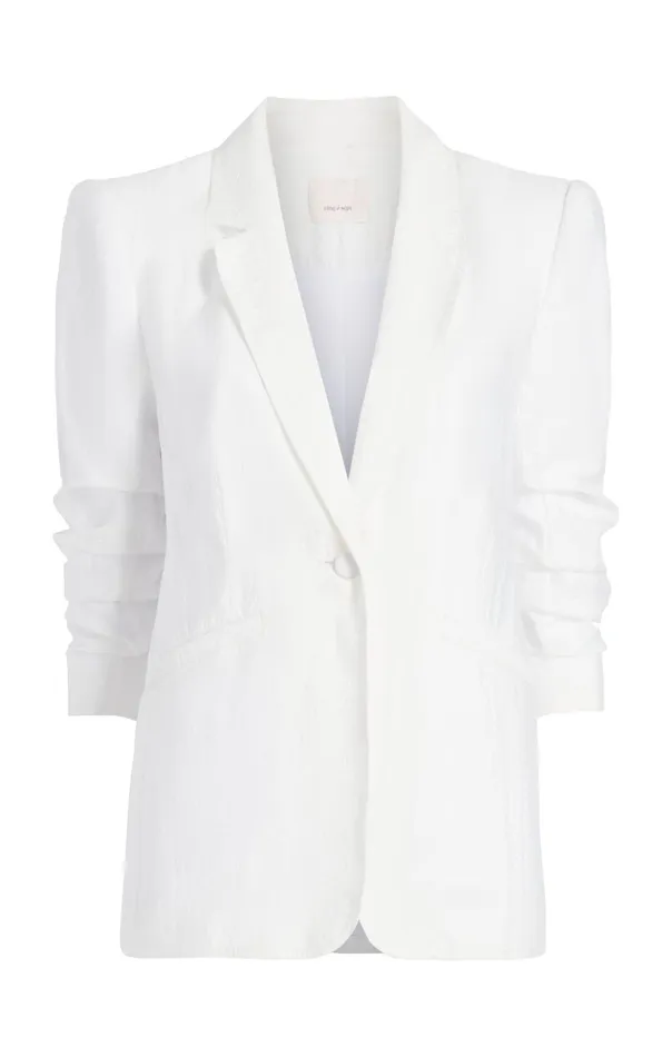 Women Cinq Sept Blazers Tumbled Woven Khloe Blazer White