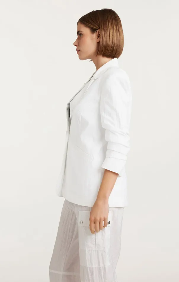 Women Cinq Sept Blazers Tumbled Woven Khloe Blazer White