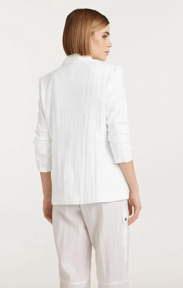 Women Cinq Sept Blazers Tumbled Woven Khloe Blazer White