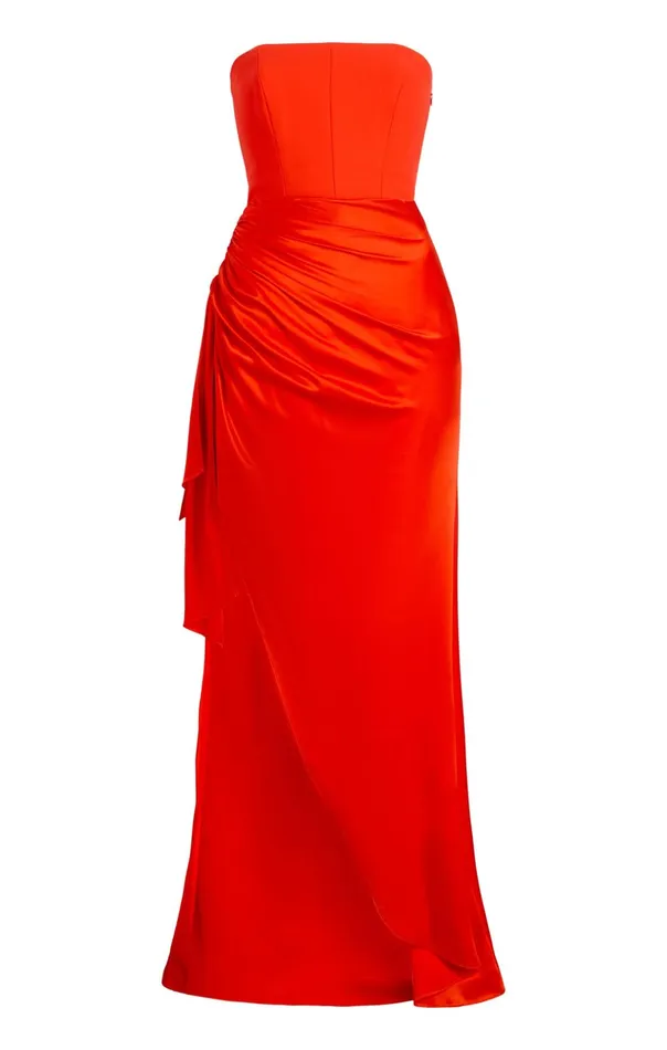 Women Cinq Sept Cocktail and Evening Rania Gown Deep Tangelo