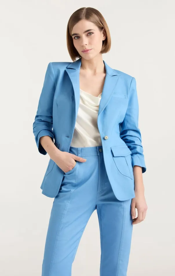 Women Cinq Sept Denim Louisa Jacket Blissful Blue