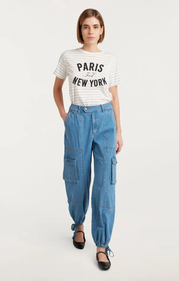 Women Cinq Sept Denim Zola Pant Light Wash