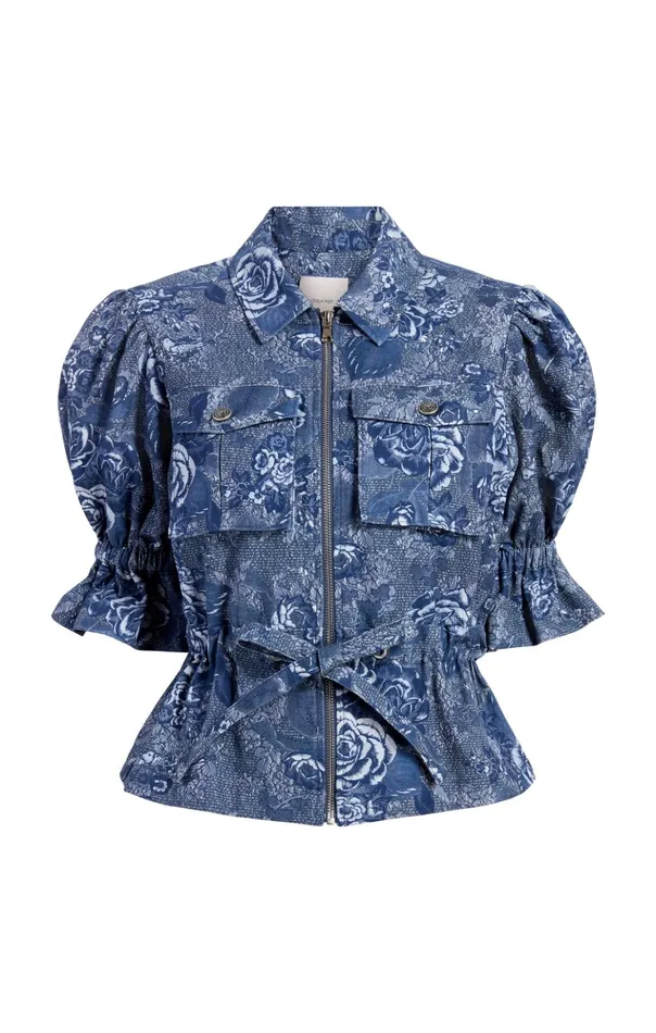 Women Cinq Sept Jackets Adie Jacket Indigo Multi
