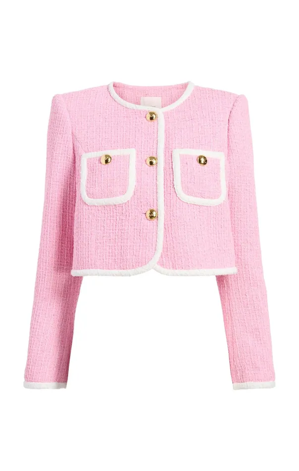 Women Cinq Sept Jackets Contrast Auden Jacket Flamingowhite