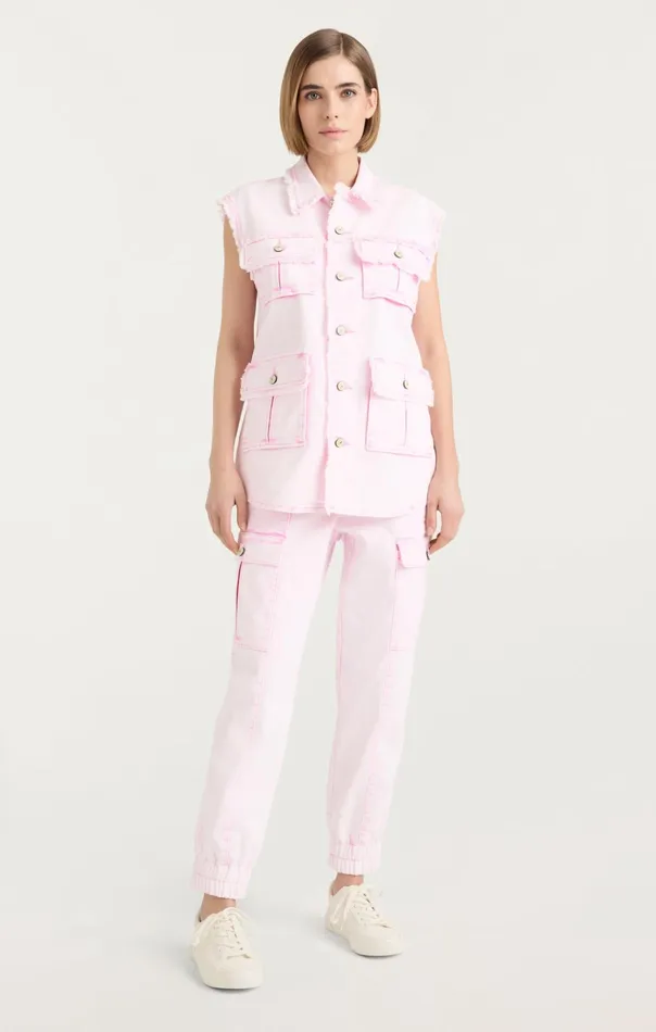 Women Cinq Sept Jackets Sleeveless Vera Jacket Flamingo