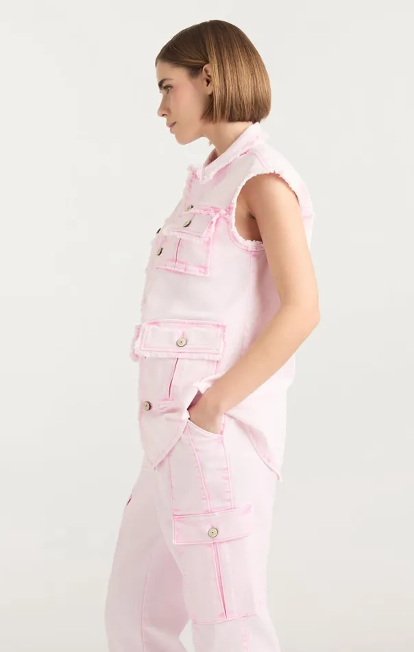 Women Cinq Sept Jackets Sleeveless Vera Jacket Flamingo