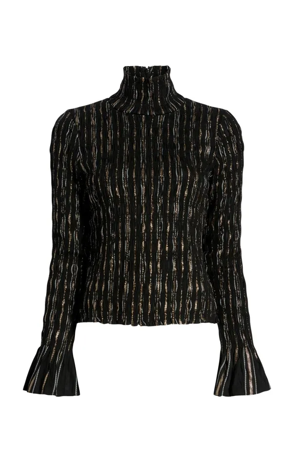 Women Cinq Sept Long Sleeve Tops Cooper Top Blackbronze