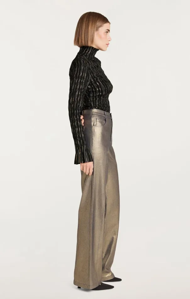 Women Cinq Sept Long Sleeve Tops Cooper Top Blackbronze
