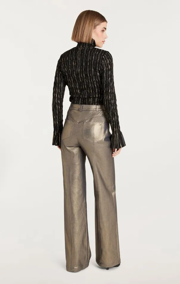 Women Cinq Sept Long Sleeve Tops Cooper Top Blackbronze