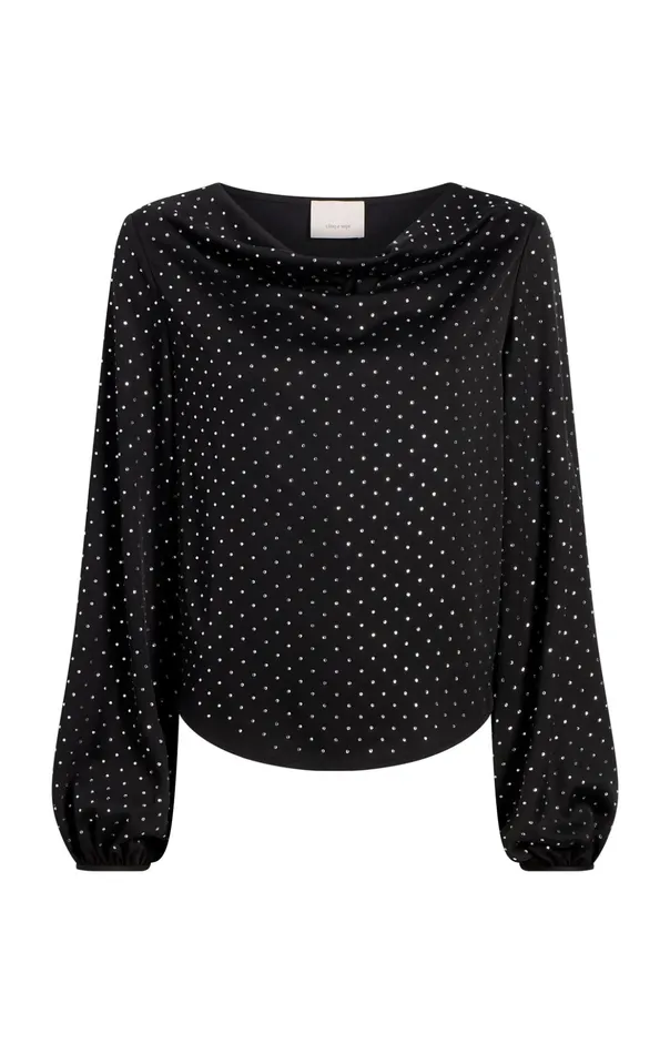 Women Cinq Sept Long Sleeve Tops Irene Top Black