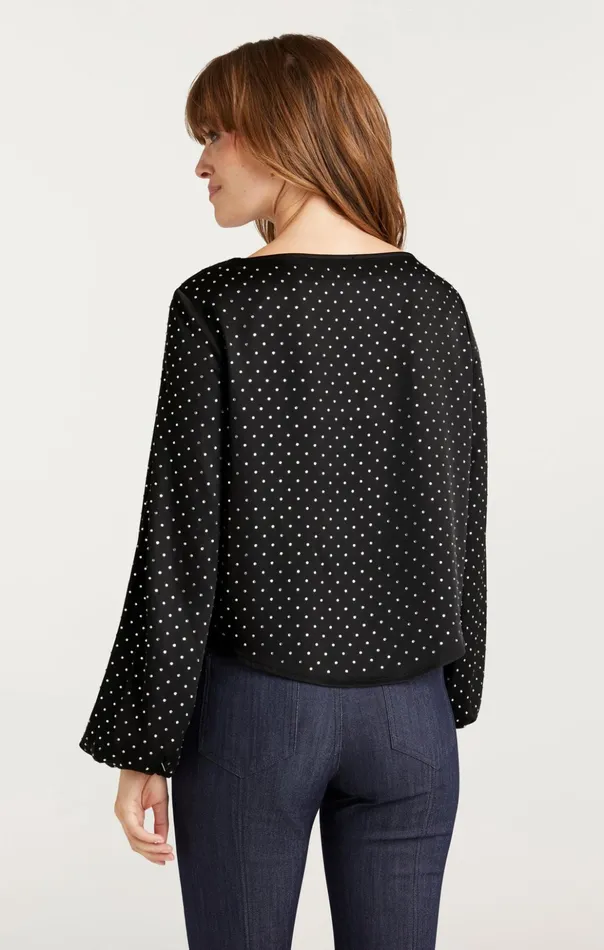 Women Cinq Sept Long Sleeve Tops Irene Top Black