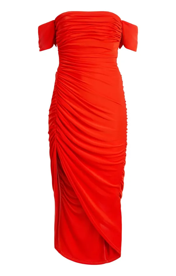 Women Cinq Sept Midi Delaney Dress Deep Tangelo