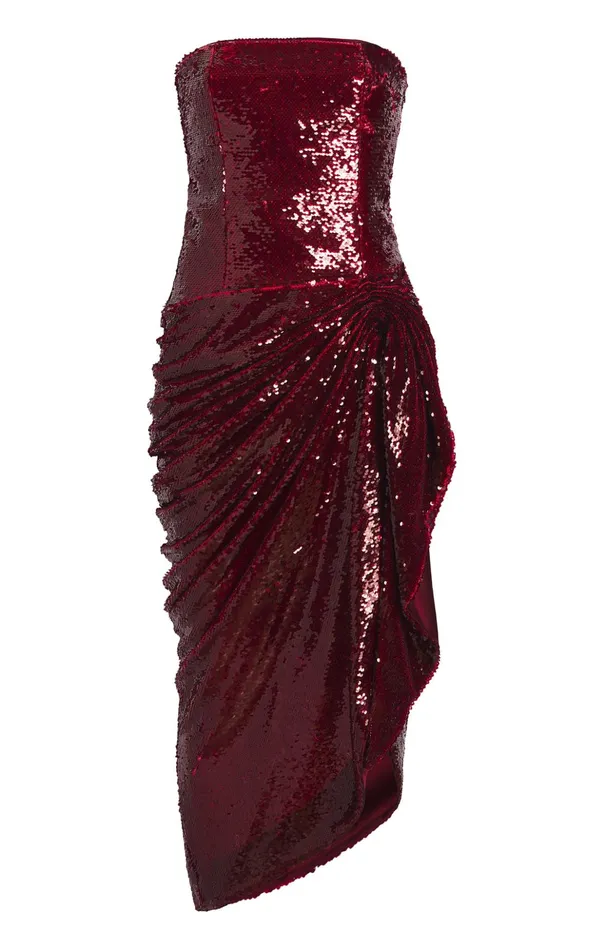 Women Cinq Sept Midi Shea Dress Oxblood