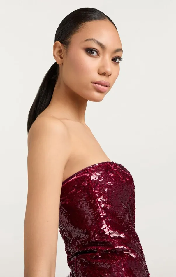 Women Cinq Sept Midi Shea Dress Oxblood