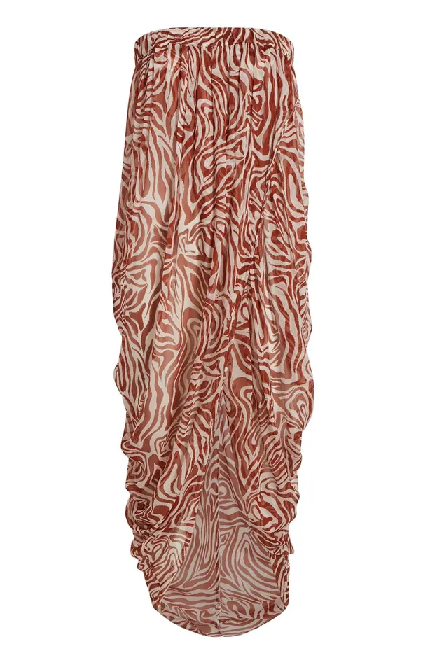 Women Cinq Sept Midi Woodblock Zebra Libbie Coverup Sequoiaivory