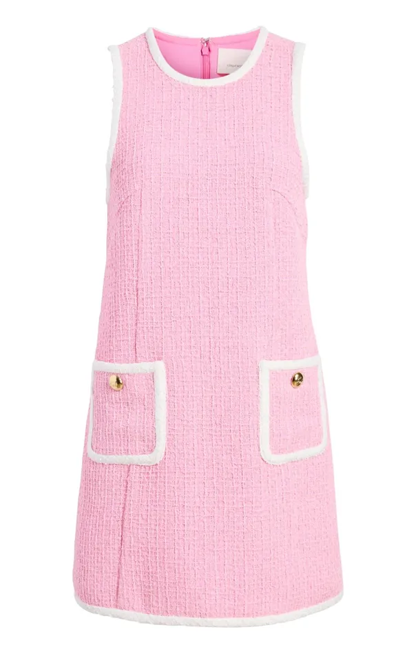 Women Cinq Sept Mini Contrast Auden Dress Flamingowhite
