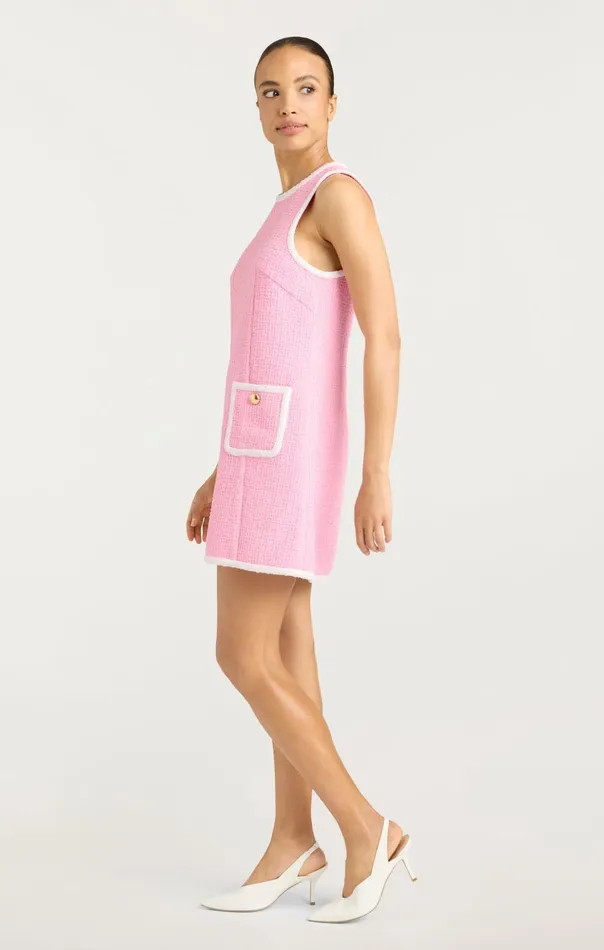 Women Cinq Sept Mini Contrast Auden Dress Flamingowhite