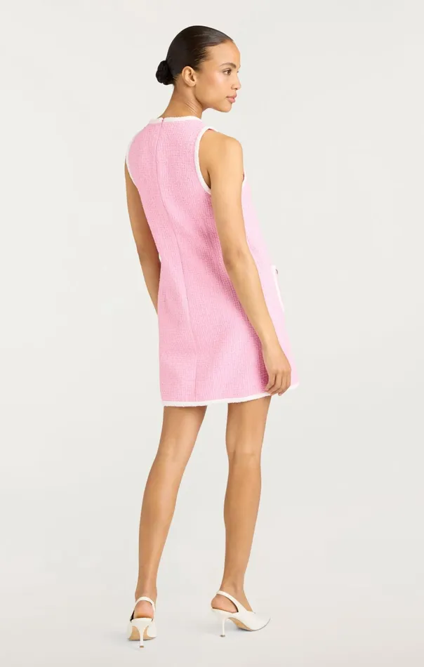 Women Cinq Sept Mini Contrast Auden Dress Flamingowhite