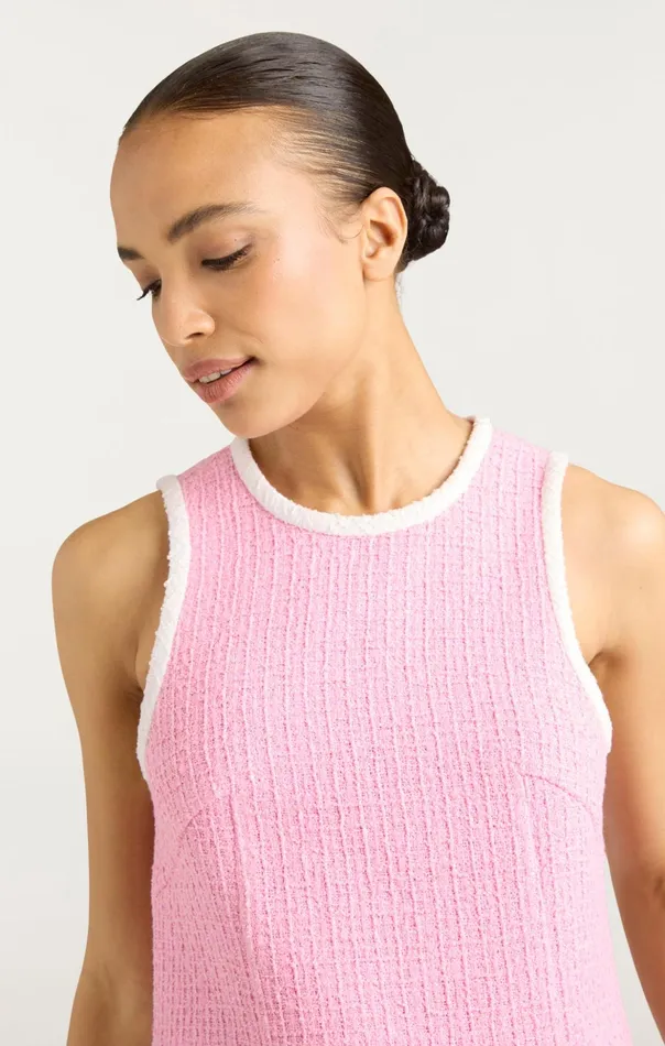 Women Cinq Sept Mini Contrast Auden Dress Flamingowhite