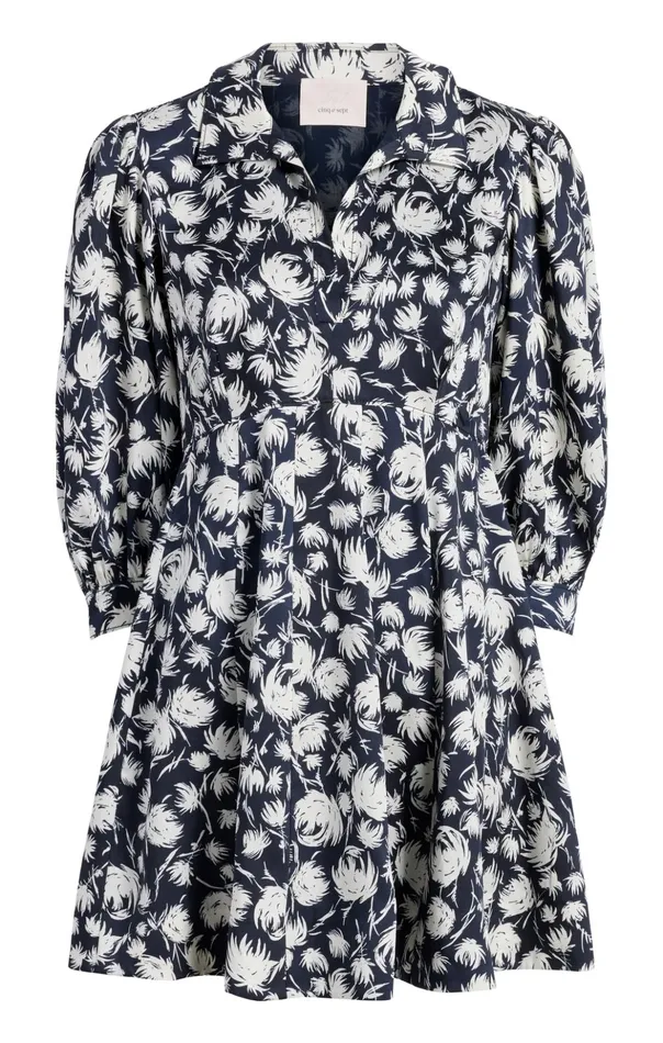 Women Cinq Sept Mini Darby Dress Navyivory