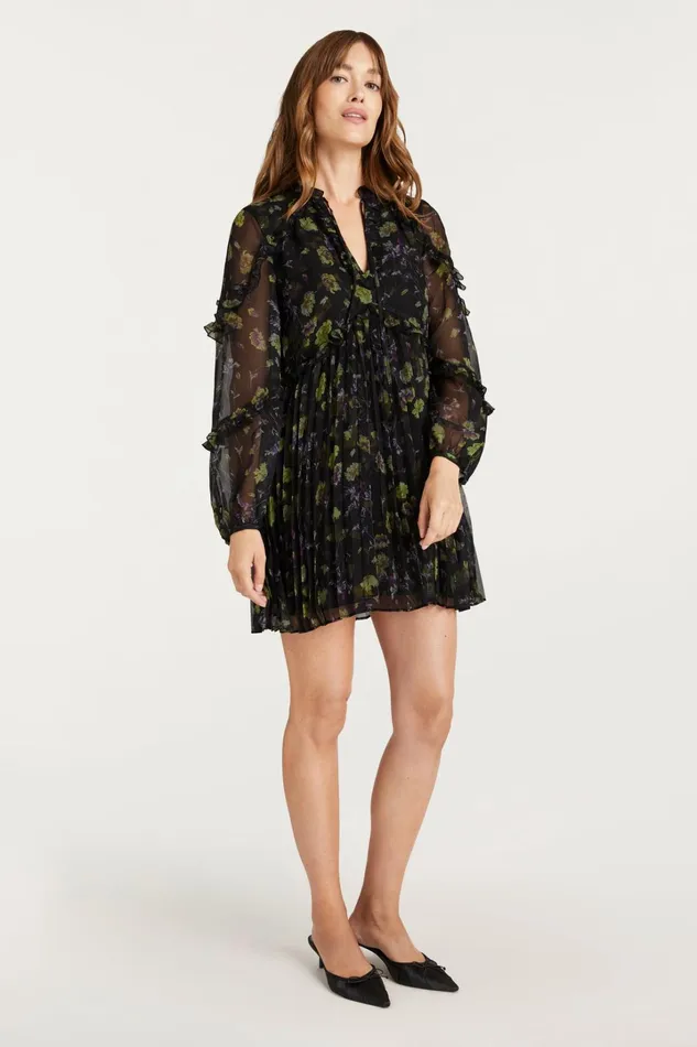 Women Cinq Sept Mini Robin Dress Black Multi