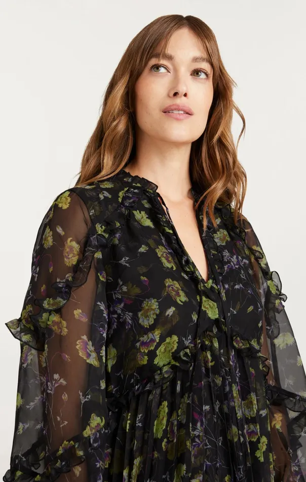 Women Cinq Sept Mini Robin Dress Black Multi
