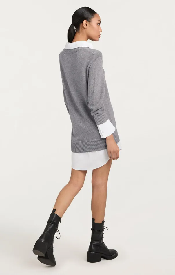Women Cinq Sept Mini Santina Dress Heather Greywhite