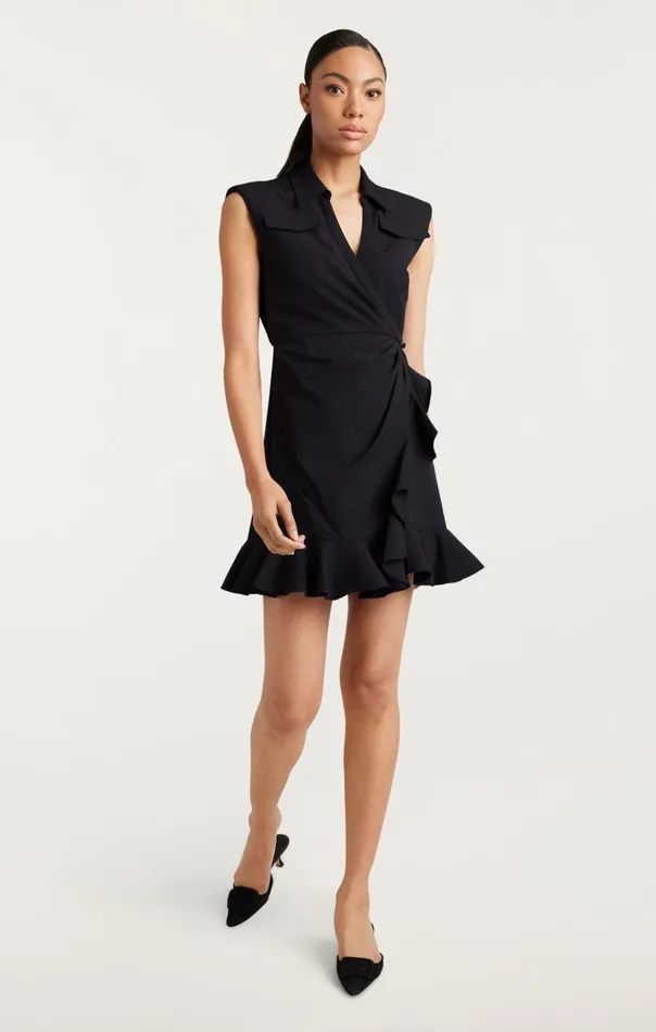 Women Cinq Sept Mini Zenni Dress Black