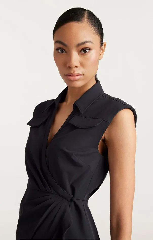 Women Cinq Sept Mini Zenni Dress Black