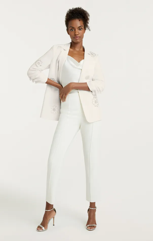Women Cinq Sept Pants Cropped Brianne Pant Ivory