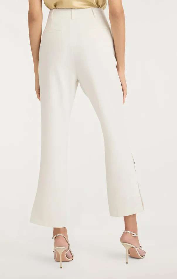 Women Cinq Sept Pants Diamond Daisies Cropped Kerry Pant Ivorysmoke